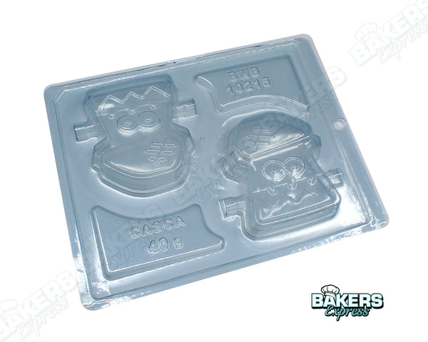 Franken Zombie 2 Cavity Chocolate Mold