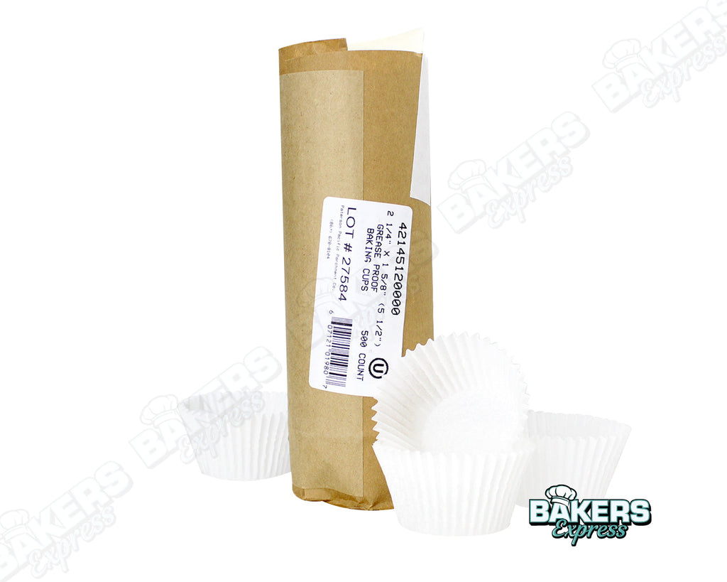 White Fluted Baking Cup 2 1/4 x 1 7/8 - 500/Pack