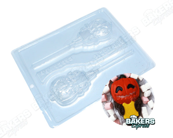Jack-O-Lantern Lollipop 2 Cavity Chocolate Mold