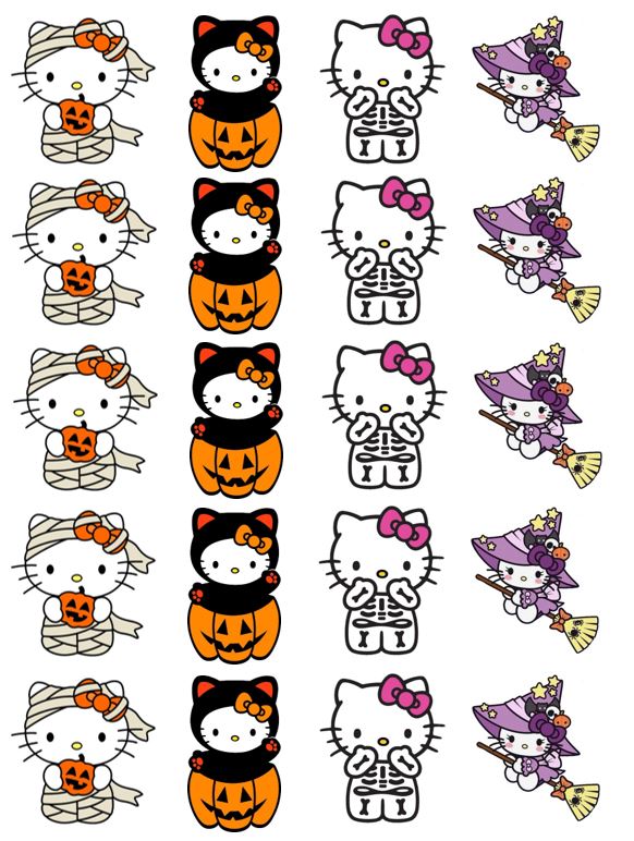HALLOWEEN KITTY THEME 2IN 1/4 FROSTING SHEET