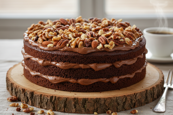 Chocolate crème cake with nuts, Flavorful Fridays sample, November 20, 2026
