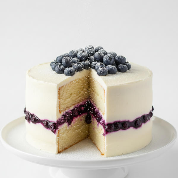 White cake with blueberry filling, Flavorful Fridays sample, October 30, 2026