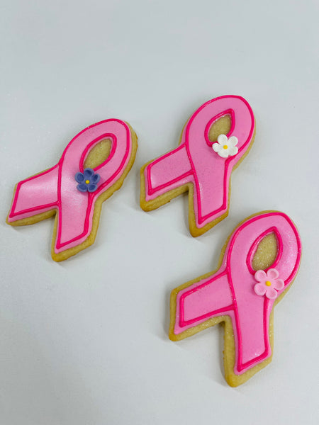 Breast Cancer Awareness Royal Icing Cookies