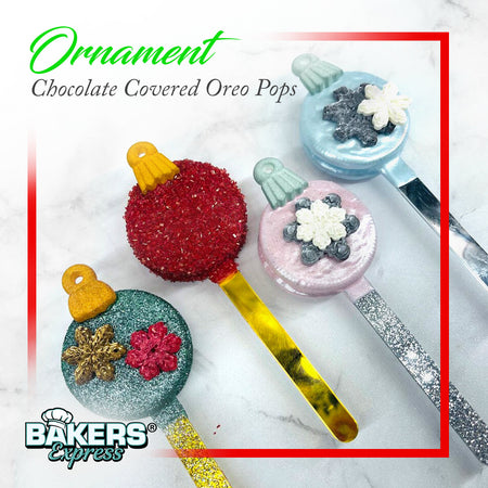 Ornament Chocolate Covered Oreos Pops