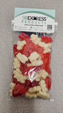 GUMMY BEAR VALENTINE RED & WHITE MIX 8OZ