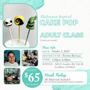 Friday, October 3-Halloween Cake Pop Class-Adult Workshop-LA HABRA LOCATION