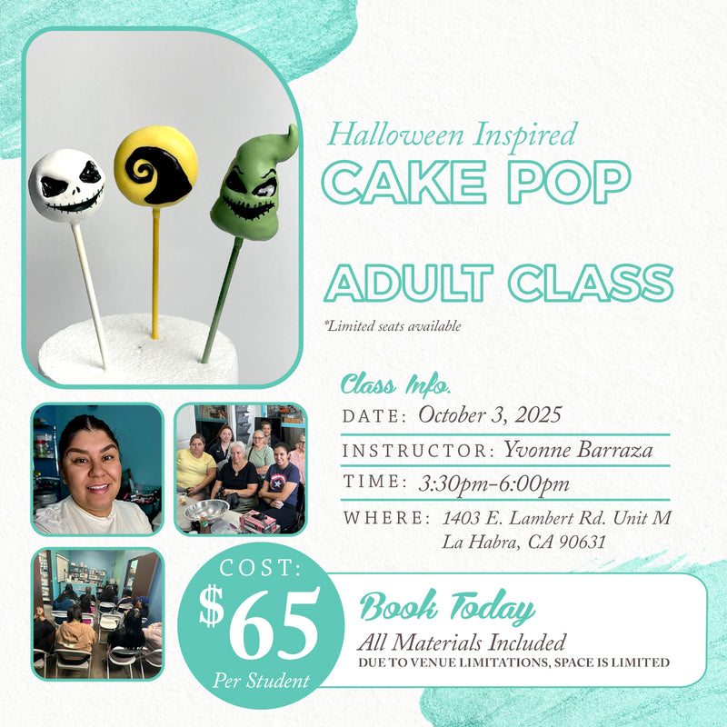Friday, October 3-Halloween Cake Pop Class-Adult Workshop-LA HABRA LOCATION