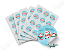 Joy to the World Christmas Themed Round Digital 2" Colored Stickers (5 Sheets)