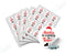 Santa is Coming to Town Themed Round Digital 2" Colored Stickers (5 Sheets)