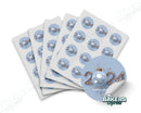 Lavander 2024 New Year Themed Round Digital 2" Colored Stickers (5 Sheets)
