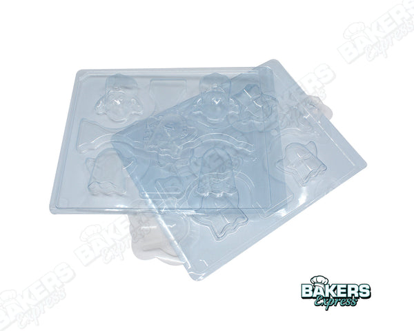 Ghosts 4 Cavity Chocolate Mold
