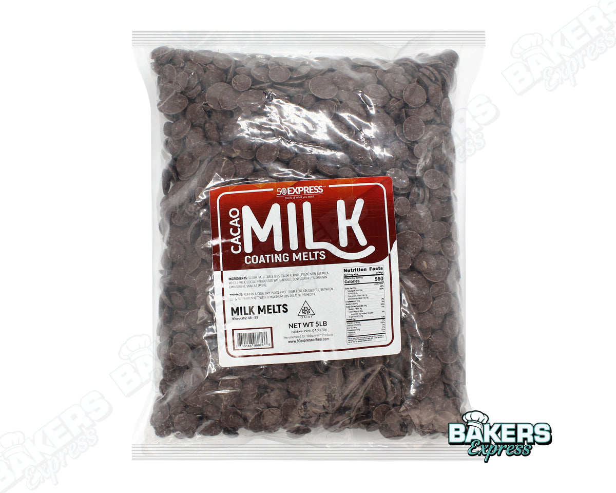 50Express Milk Cacao Coating Melts, 5 lb bag