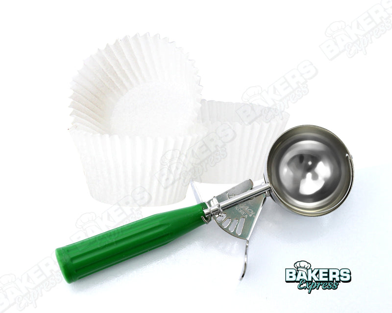 6" Baking Cup & Green Scoop Set