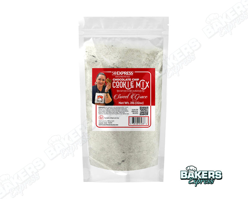 50Express Chocolate Chip Cookie Mix by Sweet Grace — 2 lb