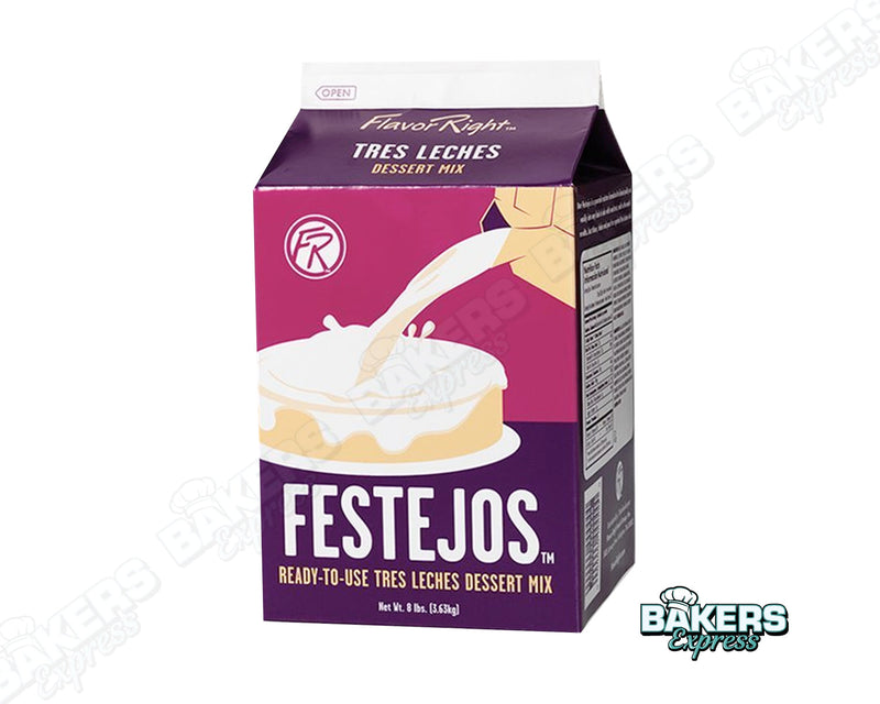 Festejos Tres Leches Dessert Mix 8lb Gallon