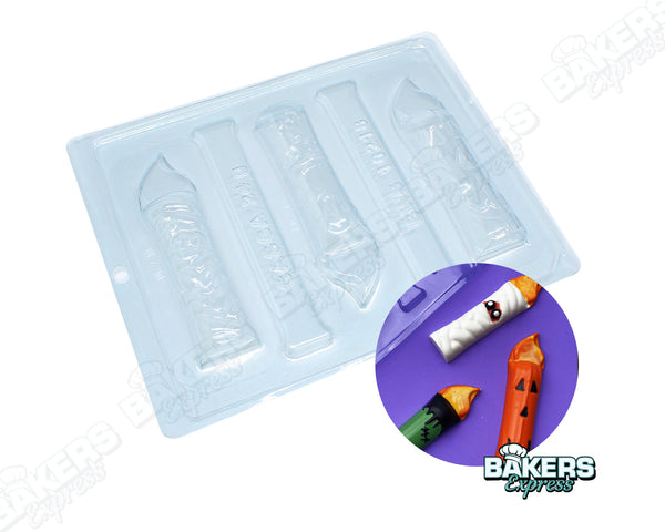 Halloween Candles 3 Cavity Chocolate Mold