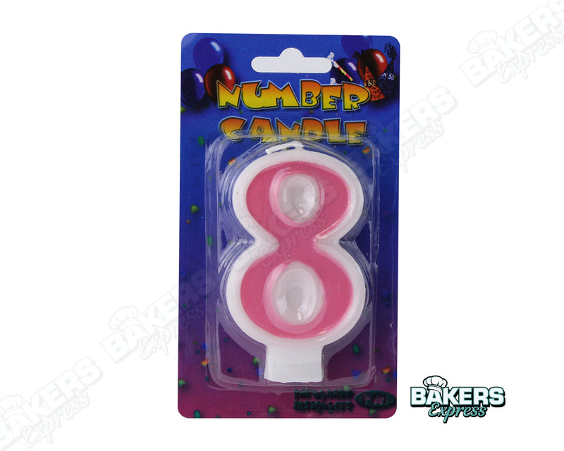 Number Party Candles - Pink