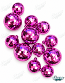 PINK DISCO BALLS 12CT