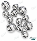 SILVER DISCO BALLS 12CT