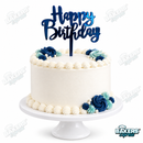 ROYAL BLUE HAPPY BIRTHDAY CAKE TOPPER EACH