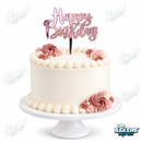 LIGHT PINK HAPPY BIRTHDAY CAKE TOPPER EACH
