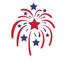 EDIBLE PRE-CUT HAPPY 4TH OF JULY 12CT