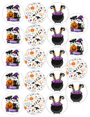 HALLOWEEN WITCH THEME ROUND 2IN 1/4 FROSTING SHEET