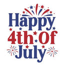 EDIBLE PRE-CUT HAPPY 4TH OF JULY 12CT