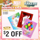 1/4 Customizable Printed Frosting/Sugar Sheets