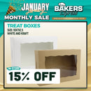 White Treat / Strawberry Boxes 10x7x2.5 5ct