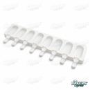 White silicone cakesicle mold with eight cavities