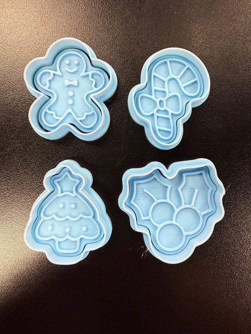 STAMP & CUT CHRISTMAS SET 4PC