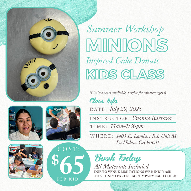 Tuesday July 29 Minions Inspired Cake Donuts-Kids Workshop-LA HABRA LOCATION