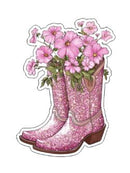 EDIBLE PRE-CUT PINK DISCO COWGIRL 12CT