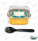 GOLD TIN MINI CAKE PAN W/LID 12CT