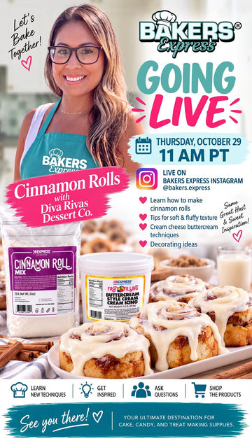 Cinnamon rolls with Diva Rivas Dessert Co.