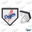 Dodgers home plate decoration rings, front and back views — 12 count