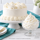 Serving suggestion: whipped topping on a cake and dessert; other ingredients and supplies sold separately
