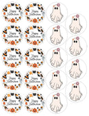HALLOWEEN GHOST THEME ROUND 2IN 1/4 FROSTING SHEET