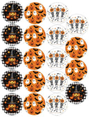 HALLOWEEN PUMPKIN THEME 2IN ROUND 1/4 FROSTING SHEET