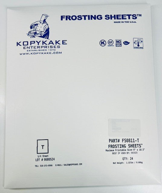 1/2 Blank Printer Frosting/Sugar Sheets Pack